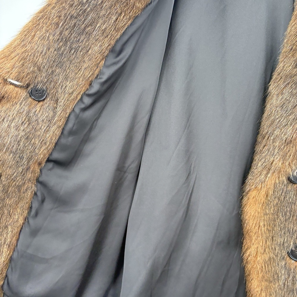 Zara Faux Fur Coat XLarge Plush Glam Old Money Indie Sleaze Double Breasted - Picture 4 of 8